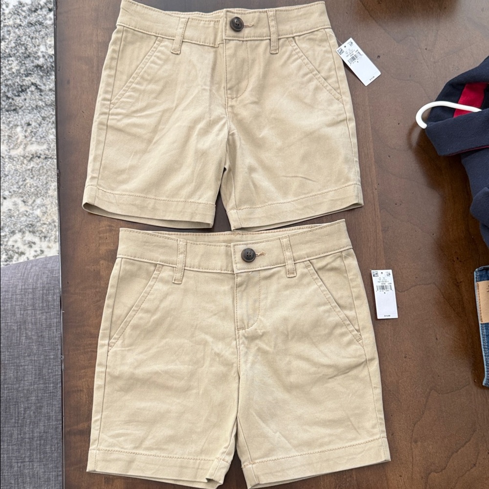 Old Navy Tan Kids stretch Bermuda Shorts - 2 Pack